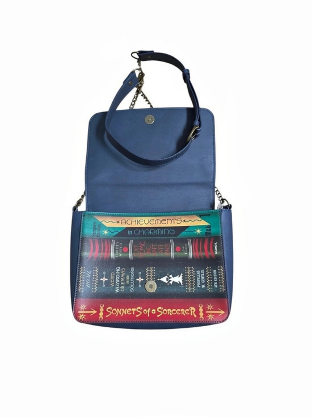 LoungeFly Fantastic Beasts Magical Books Chain Strap Crossbody Bag Dumbledore